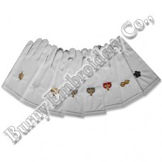 Masonic Regalia Hands Embroidery Gloves